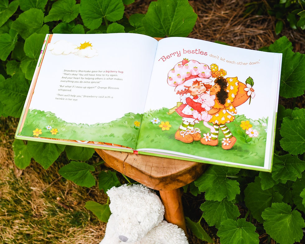 Book with strawberries